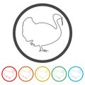 Turkey silhouette icon