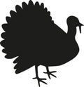 Turkey silhouette vector