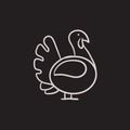 Turkey sketch icon. Royalty Free Stock Photo