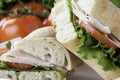 Turkey sub sandwich Royalty Free Stock Photo
