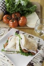 Turkey sub sandwich Royalty Free Stock Photo