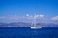 Turkey. Summer 2015. Yacht in Mediterranean sea Royalty Free Stock Photo