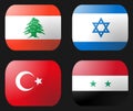 Turkey Syria Lebanon Israel Flag