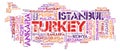 Turkey top travel destinations word cloud