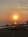 Sunset in Alanya Royalty Free Stock Photo