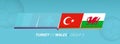 Turkey - Wales football match illustration in group A