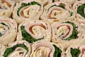 Turkey wrap sandwiches Royalty Free Stock Photo