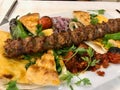 Turkish Adana Kebab / Kebap with Flatbread at Oriental Restaurant
