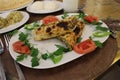 Turkish Adana / Urfa Kebap stock photo. Middle, bulgur.