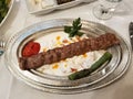 Turkish adana, urfa, alinazik skewers shish kebab