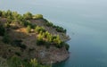 Turkish, Adiyaman, 26 June, - 2019 : Gazihandede dam, mountain and tree nice view.