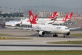 Turkish Airlines Airbus A330-200 Istanbul Airport Royalty Free Stock Photo