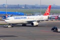 Turkish Airlines Airbus A330 at Schiphol Royalty Free Stock Photo