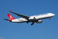 Turkish Airlines Airbus A330-300 TC-LOG passenger plane landing at Istanbul Ataturk Airport