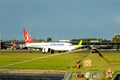 Turkish Airlines aircraft Boeing 737 max 8 TC-LCC landing/arrival in Riga/RIX/EVRA airport