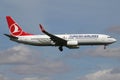 Turkish Airlines Boeing 737-800 Royalty Free Stock Photo