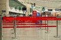 Turkish airlines check in lines in Esenboga airport, Ankara, Turkey