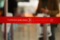 Turkish airlines check in lines in Esenboga airport, Ankara, Turkey