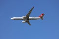 Turkish Airlines TC-JNI Airbus A330-343 cn 1160 departing from Amsterdam Schiphol Airport at Aalsmeerbaan Royalty Free Stock Photo