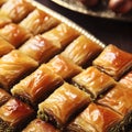 Turkish and Arabix Traditional Dessert Baklava Baklawa