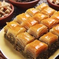 Turkish and Arabix Traditional Dessert Baklava Baklawa