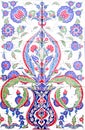 Turkish artistic wall tile at the Fatih Mosque Royalty Free Stock Photo