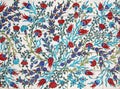 Turkish artistic wall tile - floral pattern Royalty Free Stock Photo