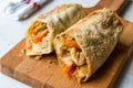 Turkish Avci Boregi / Hunter Pastry Fried Rolls with Chicken and Vegetables. Royalty Free Stock Photo