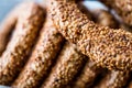 Turkish Bagel Kandil simiti stack of pastry Royalty Free Stock Photo