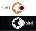 Turkish bagel-simit vector logo design