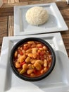 Turkish Baked Beans with Rice Pilav / Pilaf. Kuru Fasulye