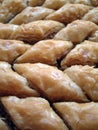 Turkish baklava with walnuts Royalty Free Stock Photo