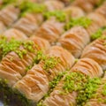 Turkish Baklavas with pistachio nuts