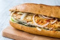 Turkish Balik Ekmek / Fish sandwich. Royalty Free Stock Photo