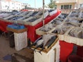 Turkish bazaar fish stand