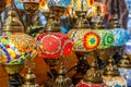 Turkish beads and colour lamp sold a shop in Egypt Bazaar in Eminonu, Istanbul,Turkey