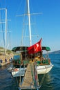 Turkish boat for rent Royalty Free Stock Photo