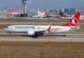 B737 MAX Turkish Airlines Royalty Free Stock Photo