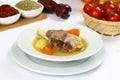 Turkish bony lamb soup with carrot