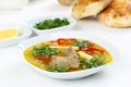 Turkish bony lamb soup with carrot