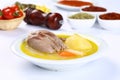 Turkish bony lamb soup with carrot