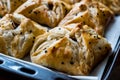 Turkish Borek made with mille feuille and minced meat. Royalty Free Stock Photo