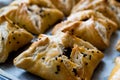 Turkish Borek made with mille feuille and minced meat. Royalty Free Stock Photo