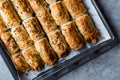 Turkish Borek with Sesame Seeds in Baking Tray / Burek Royalty Free Stock Photo