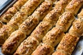 Turkish Borek with Sesame Seeds in Baking Tray / Burek Royalty Free Stock Photo