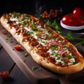 Turkish bread pide, Turkish pizza.