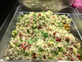 Turkish Bulgur Salad with Pomegranate Seeds at Salad Bar / Organic Bulghur Tabbouleh Food