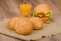 Turkish burger bread from Turkish cuisine Royalty Free Stock Photo
