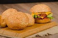 Turkish burger bread from Turkish cuisine Royalty Free Stock Photo