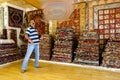 A Turkish carpet seller in Antalya in Turkey.